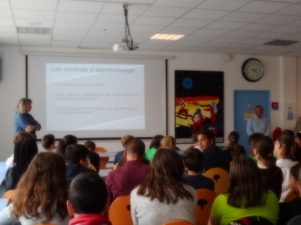 Rencontre des collégiens du collège Jean Rostand avec des responsables d’entreprise