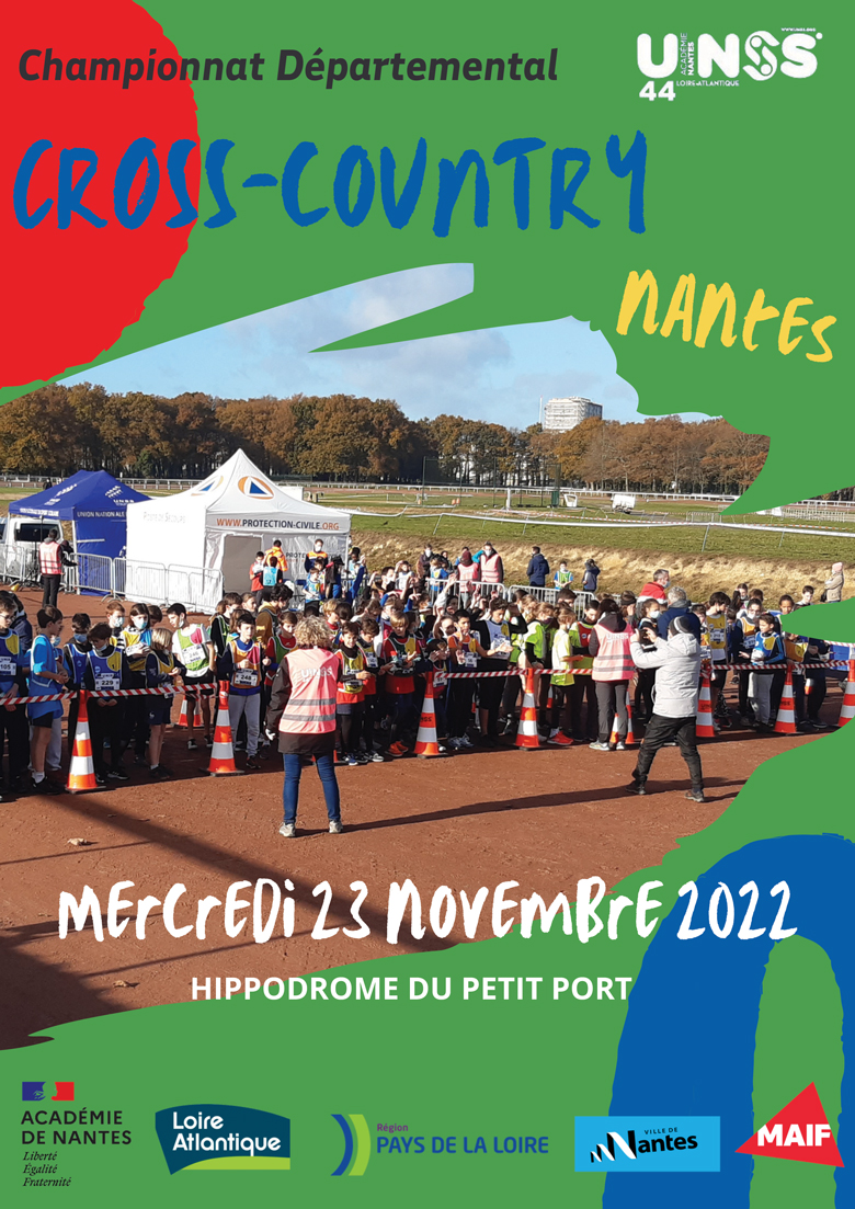 Affiche Cross country UNSS44 : 1700 élèves