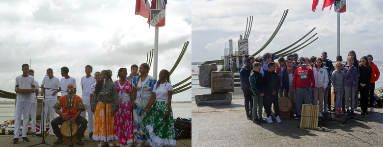 Une cérémonie sur le port