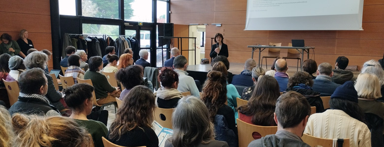 Une centaine d’acteurs de la Cité éducative ont participé au séminaire, ouvert par la rectrice Katia BEGUIN aux côtés des autres membres de la troïka.