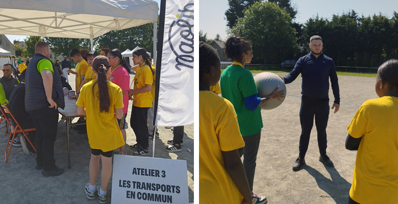 En plus des défis sportifs, des ateliers ludiques avaient pour objectif de travailler l’engagement et la citoyenneté.  