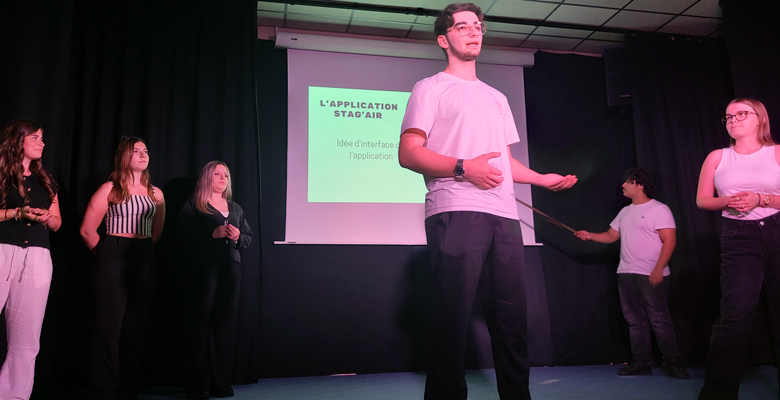 Lors de la restitution, les élèves avaient pour mission de convaincre d’éventuels investisseurs avec leur projet entrepreneurial.