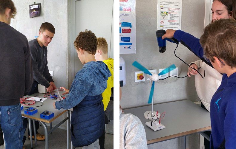 Le projet Sciences partagées a impliqué 3 classes de Terminale et 6 classes de primaire de Caerquefou.