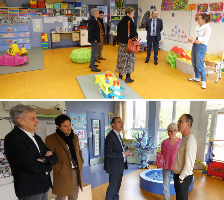 L’équipe de direction de la DSDEN 44 échange avec les enseignants de l’école Germaine Reberioux