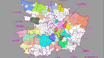 Carte des circonscriptions du premier degré de Maine-et-Loire