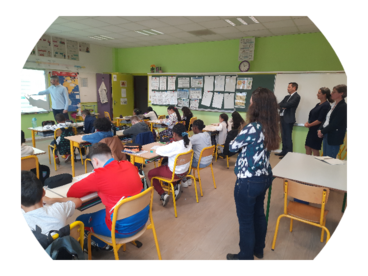 Accueil de la Directrice académique dans la classe de CM2